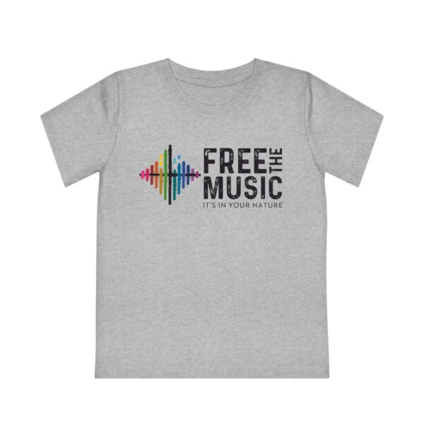 Kids' Organic T-Shirt - Free The Music Logo - Image 4