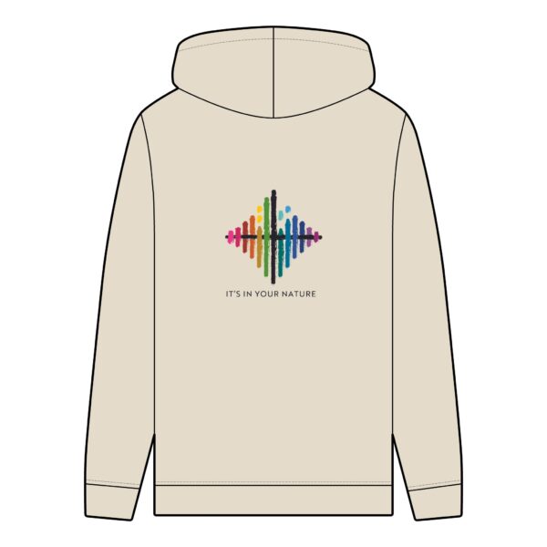 Mens' Organic Free The Music Logo Hoodie - Image 2