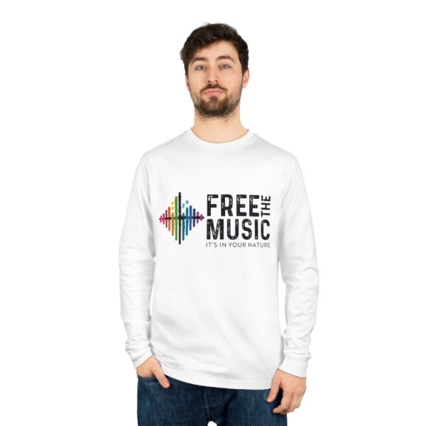 Organic Long Sleeve Tee - Free The Music - Image 4