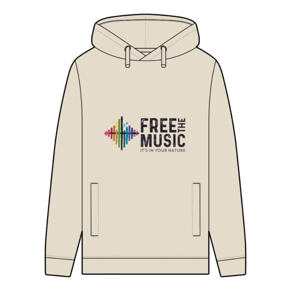 Mens' Organic Free The Music Logo Hoodie