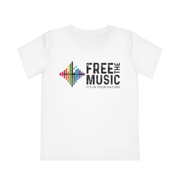 Kids' Organic T-Shirt - Free The Music Logo - Image 2