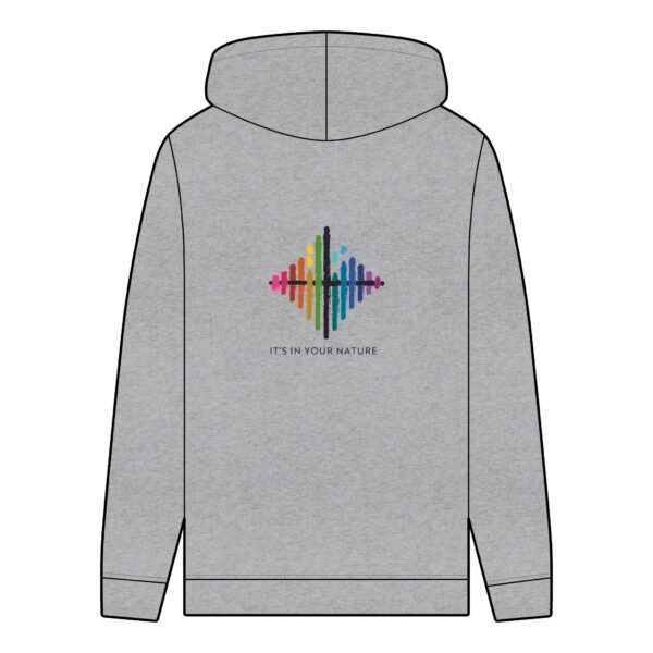 Mens' Organic Free The Music Logo Hoodie - Image 4