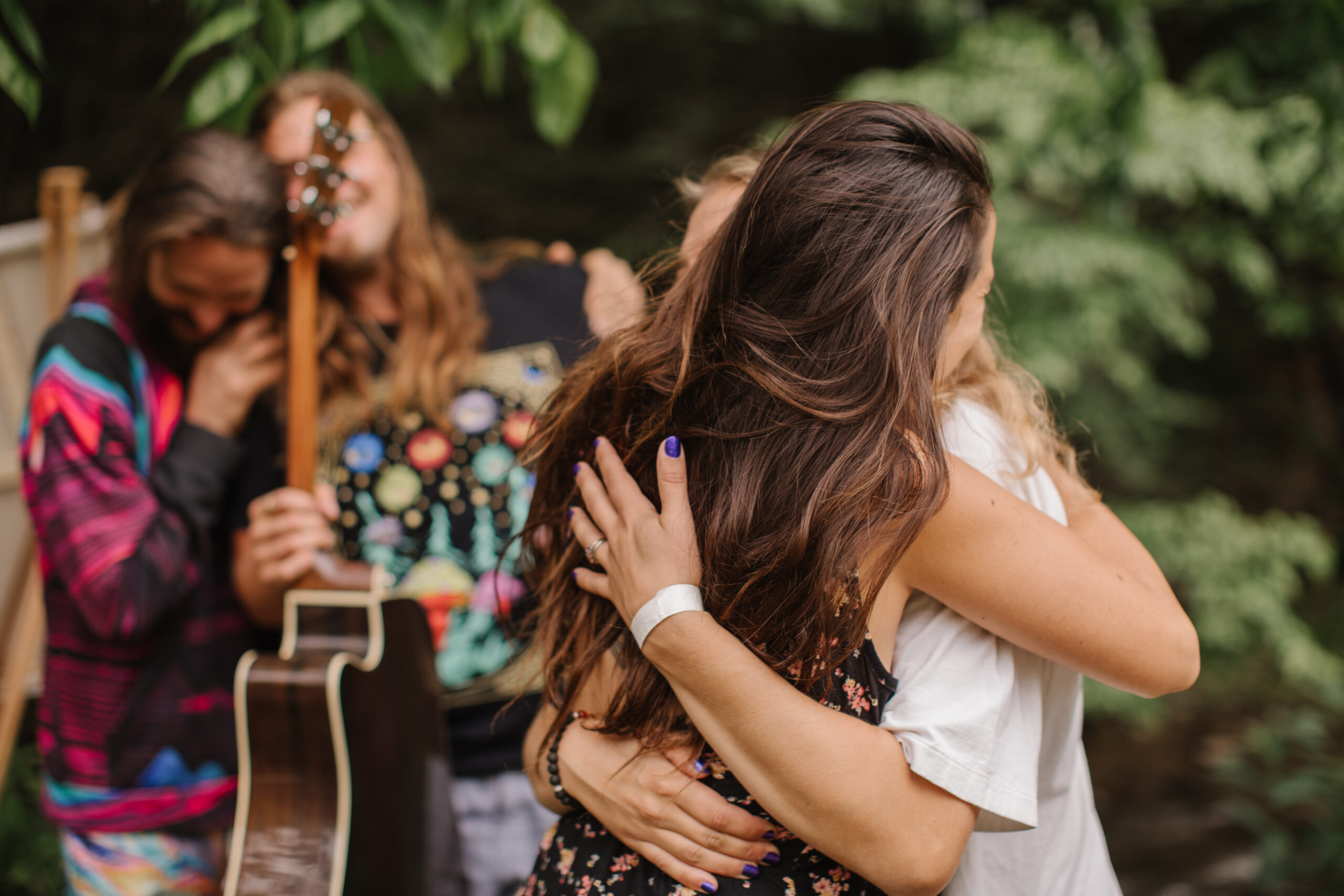 Musicians gathered at a Free The Music event